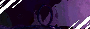 A strange circular structure in a barren purple void. A bright pink and purple portal opens in front of it. The footage is from Risk of Rain 2's 'Survivors of the Void' DLC.
